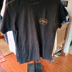Vans Black Tee with Logo Accent